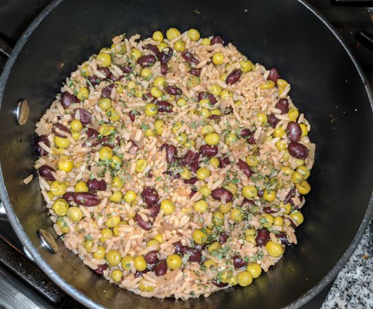 Cuban Rice and Beans with Peas