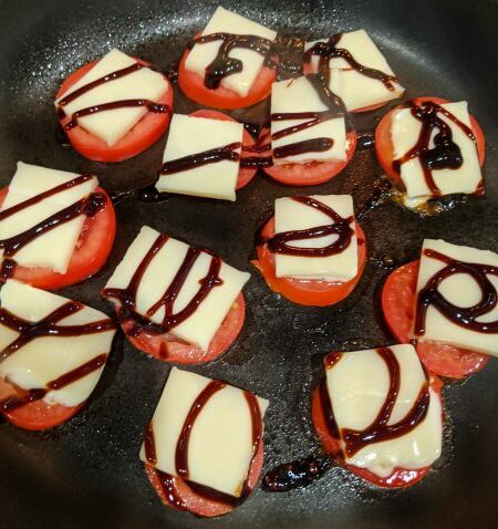 Anthracite Salad Tomatoes and Mozzarella