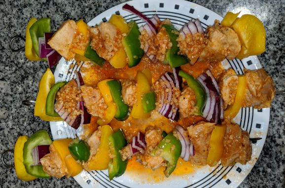 Chicken Kebabs prior to grilling