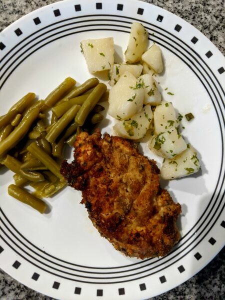 Green Beans, Schnitzel, and Kartoffelsalat