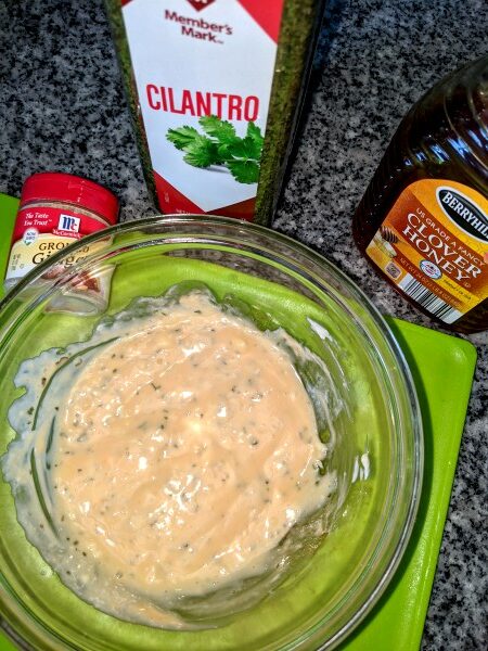 Garlic Aioli Sauce with Ingredients