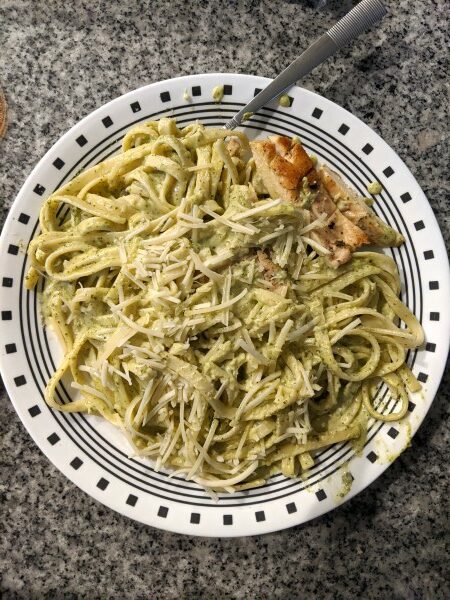 Pasta on Plate with Cheese