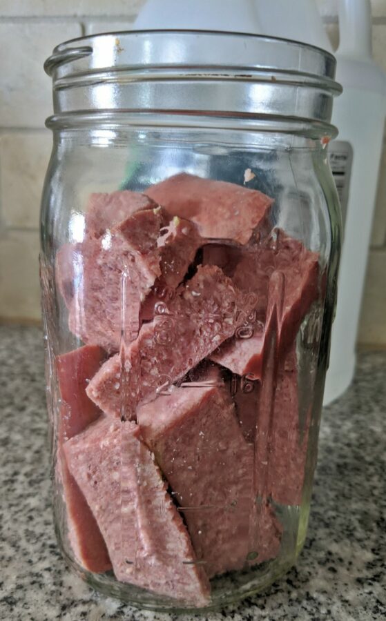 Sliced Ring Bologna in Jar