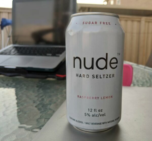 Raspberry Lemon Nude Hard Seltzer can