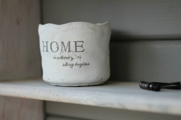 basket with HOME on it