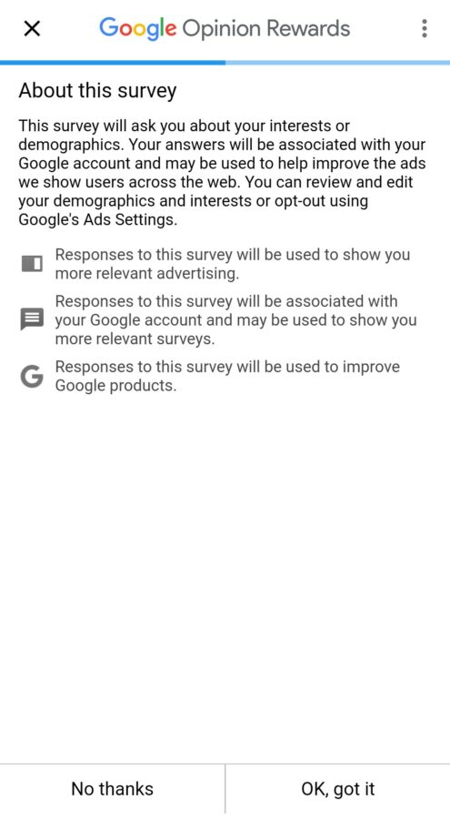 Google Opinion Rewards About