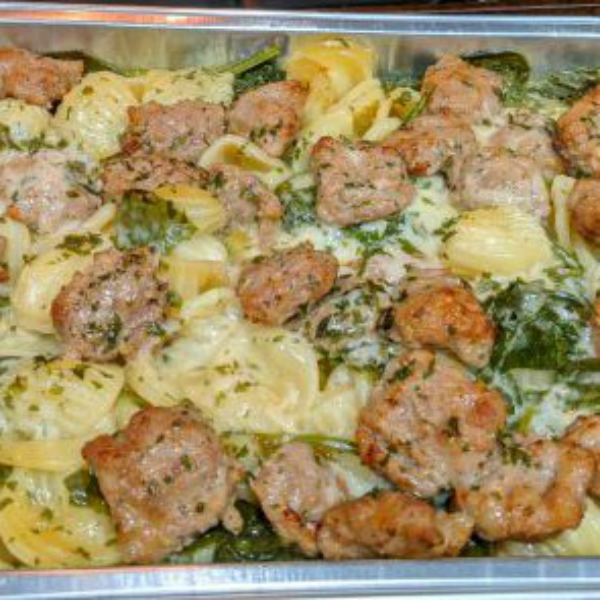Read more about the article Italian Sausage & Pasta in Wine Sauce from Costco