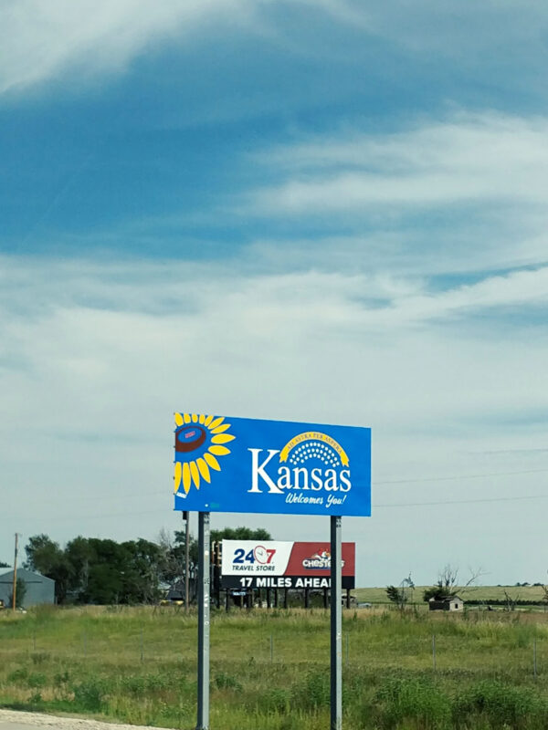 Kansas welcome sign, Kanorado.