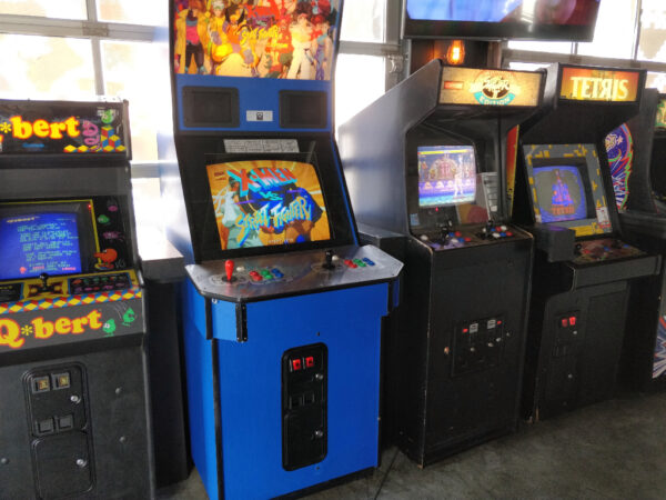 Wall of Arcade Games at Up Down Kansas City