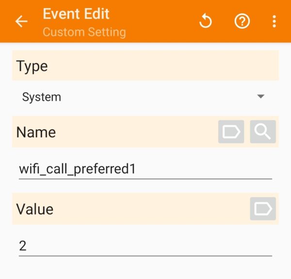 screenshot tasker profile event unlocked galaxy s20 wifi calling preferences changed