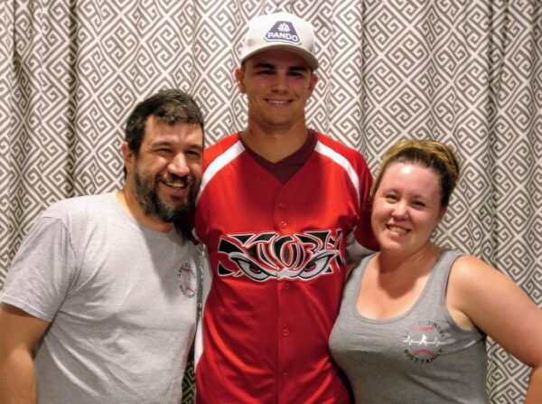 Lora and Matt with Nick Kuzia - Our Third Year as a Host Family for the Lake Elsinore Storm