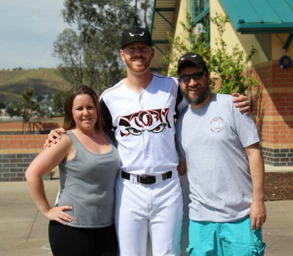 Lora and Matt with Steven Wilson - Our Third Year as a Host Family for the Lake Elsinore Storm