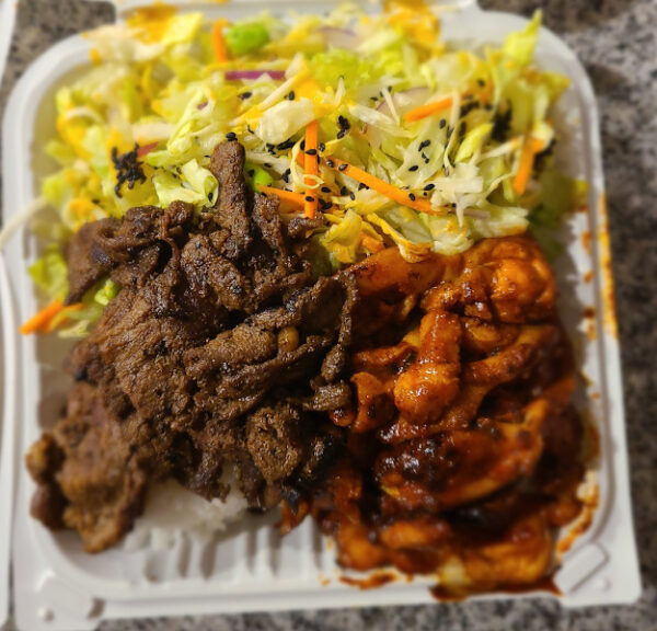 BBQ Beef and Island Fire Chicken from Ono Hawaiian BBQ