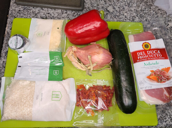 Prosciutto Ratatouille Risotto Ingredients