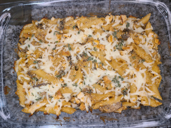 Baked French Onion Penne baked