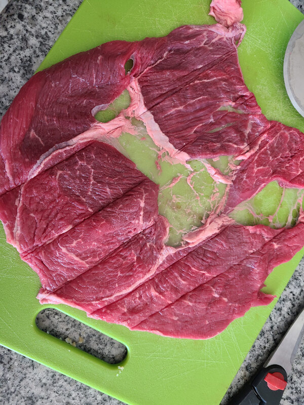 Beef Sirloin Steak after slicing