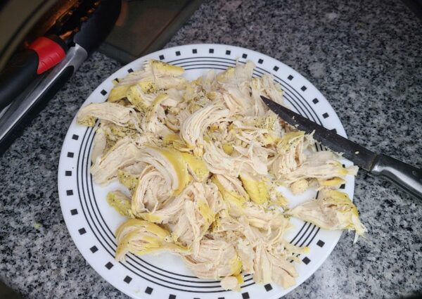 Shredded Chicken on plate