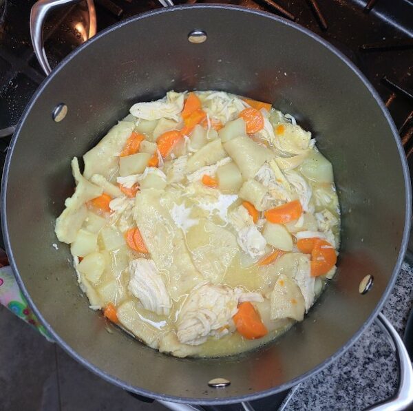 Chicken Pot Pie in pot