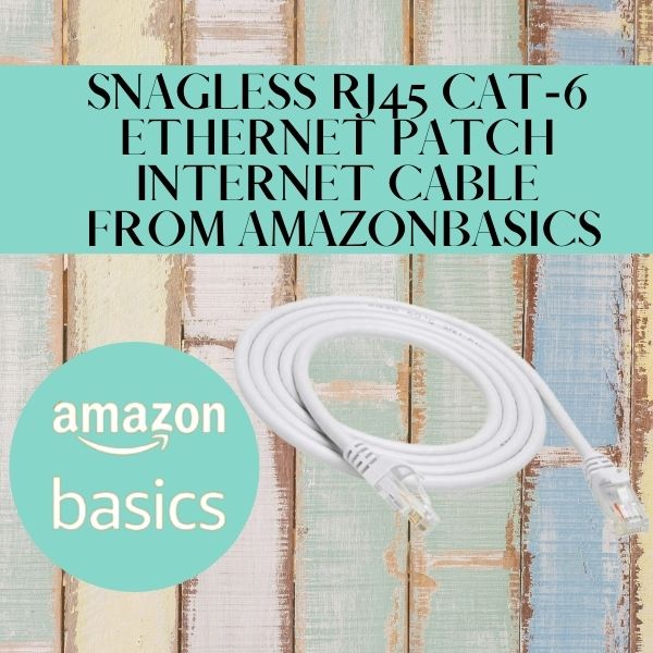 Read more about the article Snagless RJ45 Cat-6 Ethernet Patch Internet Cable from AmazonBasics