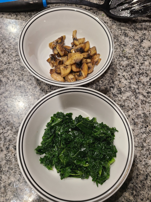 Swedish Meatballs - Mushrooms and Kale
