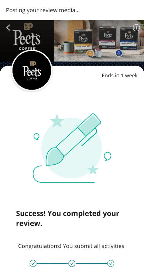 Influenster Completed Activity