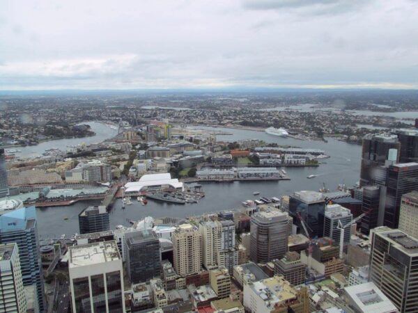 Darling Harbour as seen from Sydney Tower Eye
