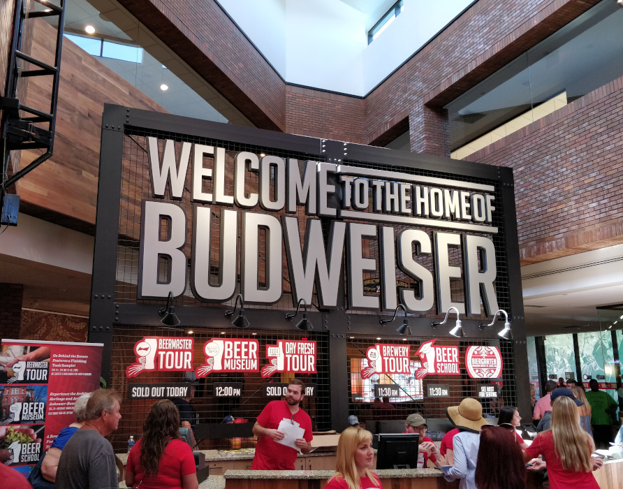 Budweiser Brewery Experience Welcome/Check In