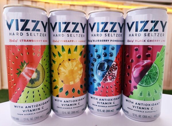 Vizzy Hard Seltzer Cans - Flavors Strawberry Kiwi, Pineapple Mango, Blueberry Pomegranate, & Black Cherry Lime