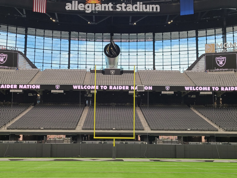 Allegiant Stadium - 50 Yard Line view of End Zone