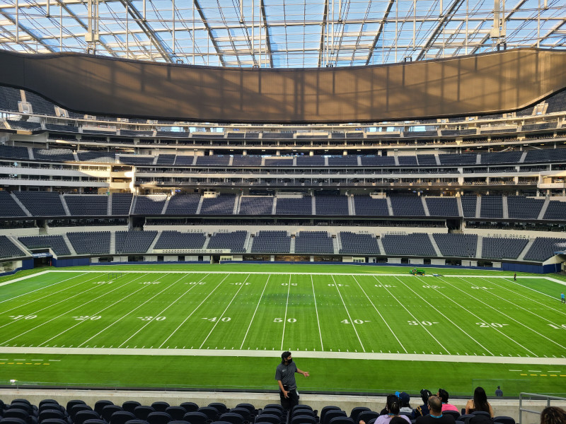 50 Yard Line Field View at SoFi Stadium
