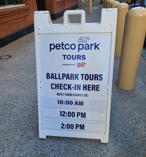 Petco Park Tour Check In