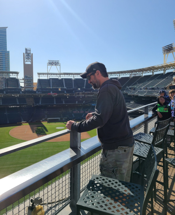 Petco Park Tour Looking over edge at Western Metal Building