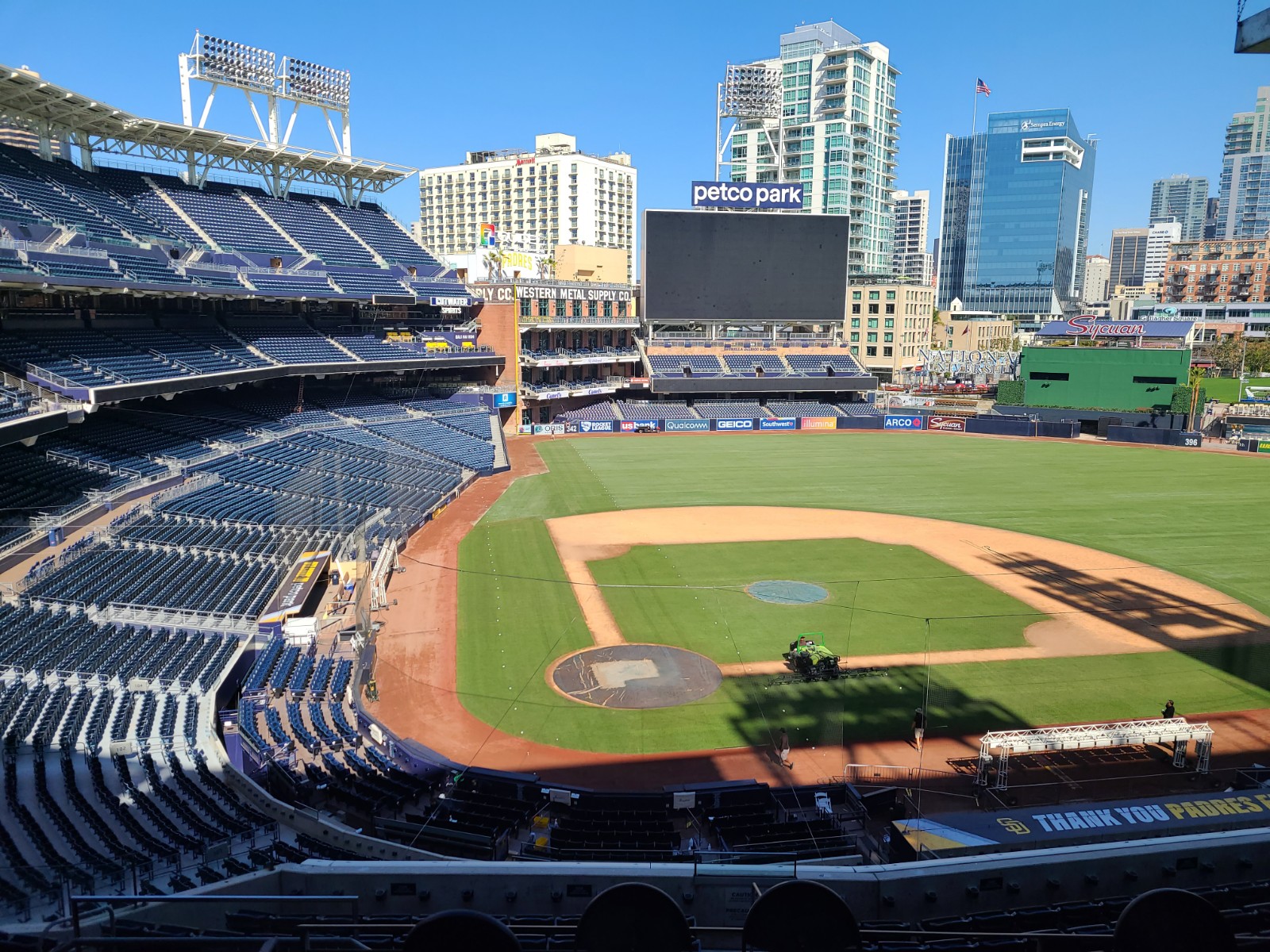 View of Petco Park field from Pressbox