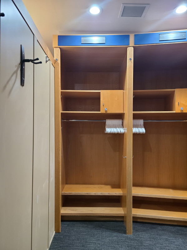 Lockers in Visitor Clubhouse at Petco Park