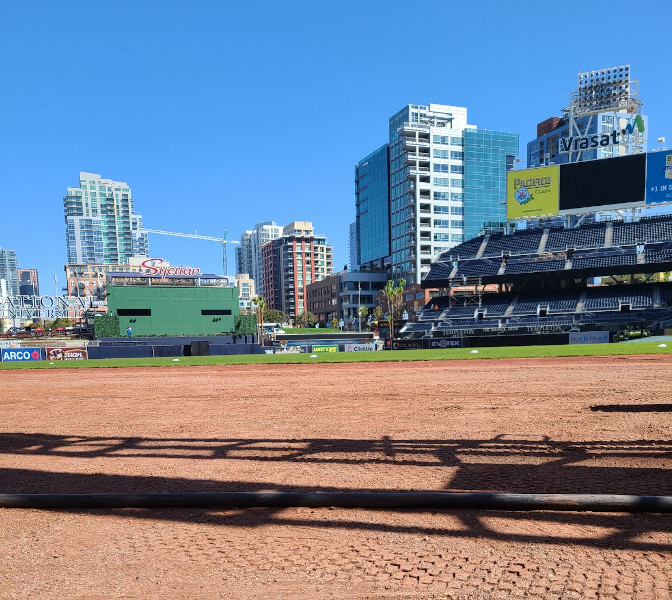 View of field from Visitor Dugout - during Petco Park Tour