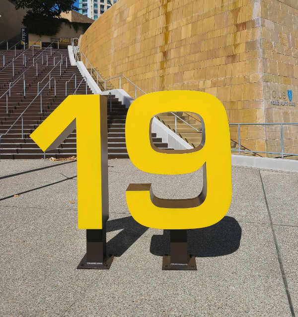 19 statue in honor of Tony Gwynn at Petco Park
