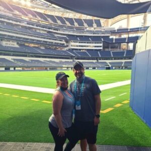 SoFi Stadium Tour On Field Shot of the Grecobons