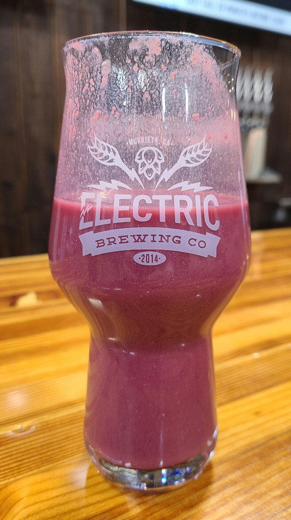 Electric Brewing - Mucho Fruto Black Currant Vanilla Plum Cocoa Nibs And Vanilla Soft Serve