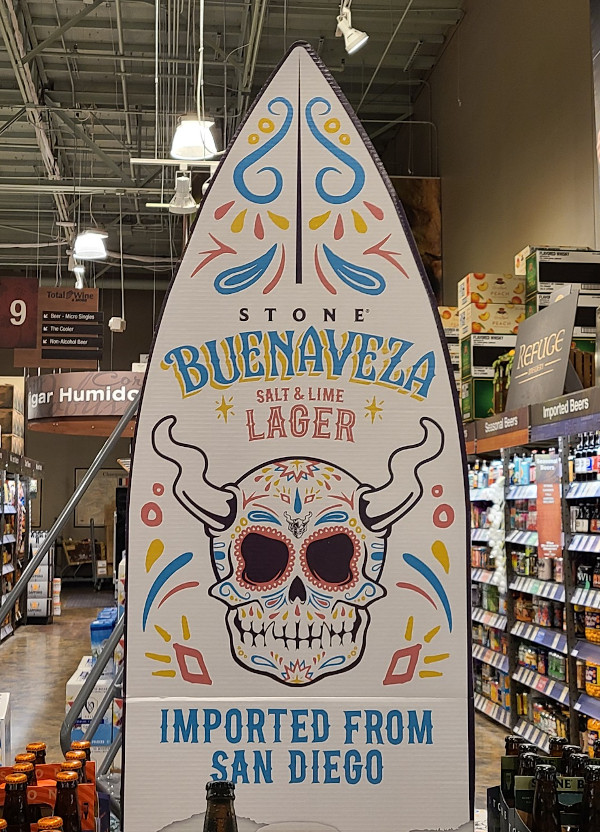 Stone Buenaveza Salt & Lime Lager Advertisement in Total Wine