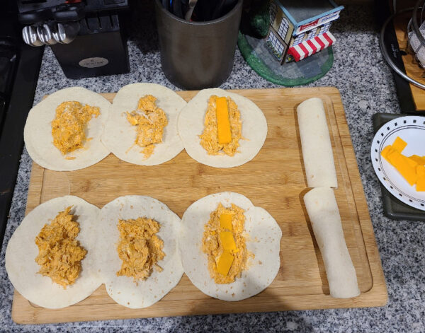 Buffalo Chicken Wraps Assembly