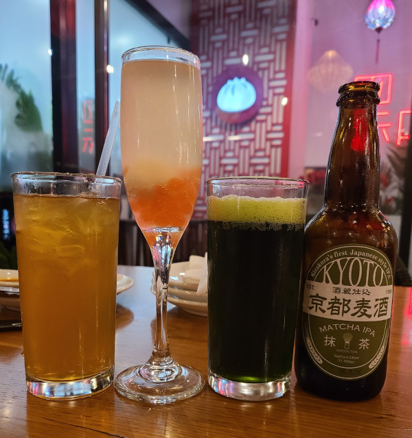 18 Folds in Anaheim, California Beverages - Iced Tea, Lychee Mimosa, and Kyoto Matcha IPA