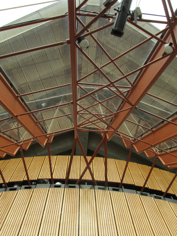 Sydney Opera House Windows looking up at sails