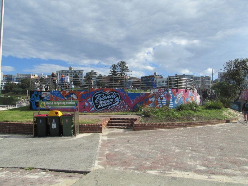 Murals near skatepark at Bondi Beach