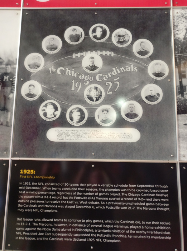 Chicago Cardinals 1925 Championship Story. We root for the Pottsville Maroons