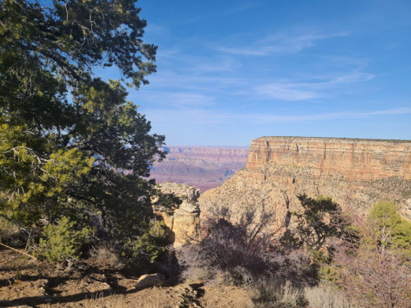 View of the Grand Canyon from the Desert View Watchtower area.