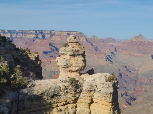 View of the Grand Canyon from the Desert View Watchtower area.