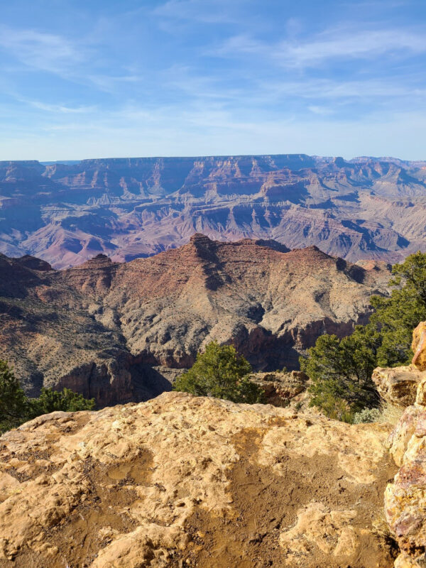 View of the Grand Canyon from the Desert View Watchtower area.