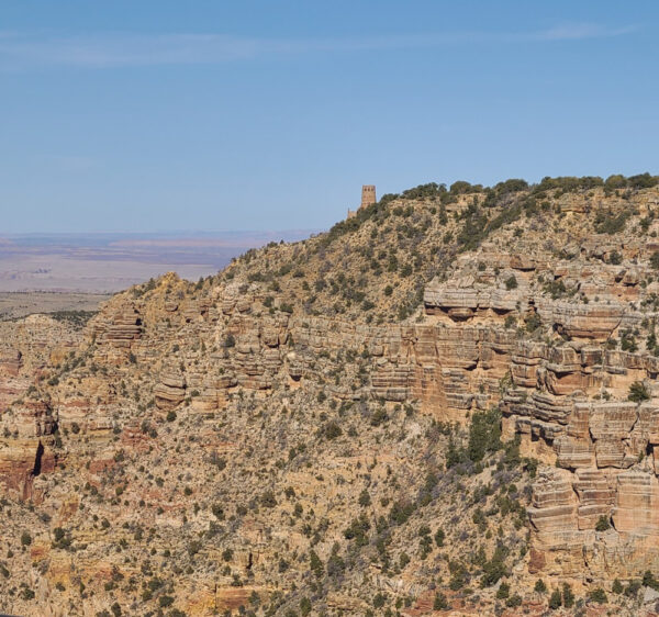 Navajo Point view of the Desert View Watchtower