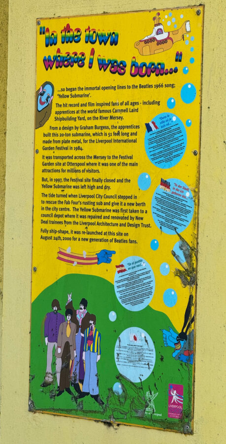 Yellow Submarine Information at John Lennon Airport - Liverpool