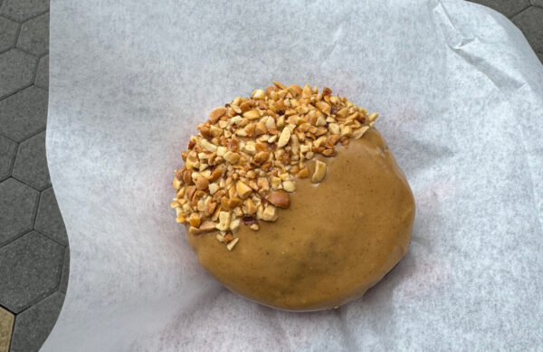 PB&J Doughnut at VooDoo Doughnuts in City Walk outside of Universal Studios Hollywood